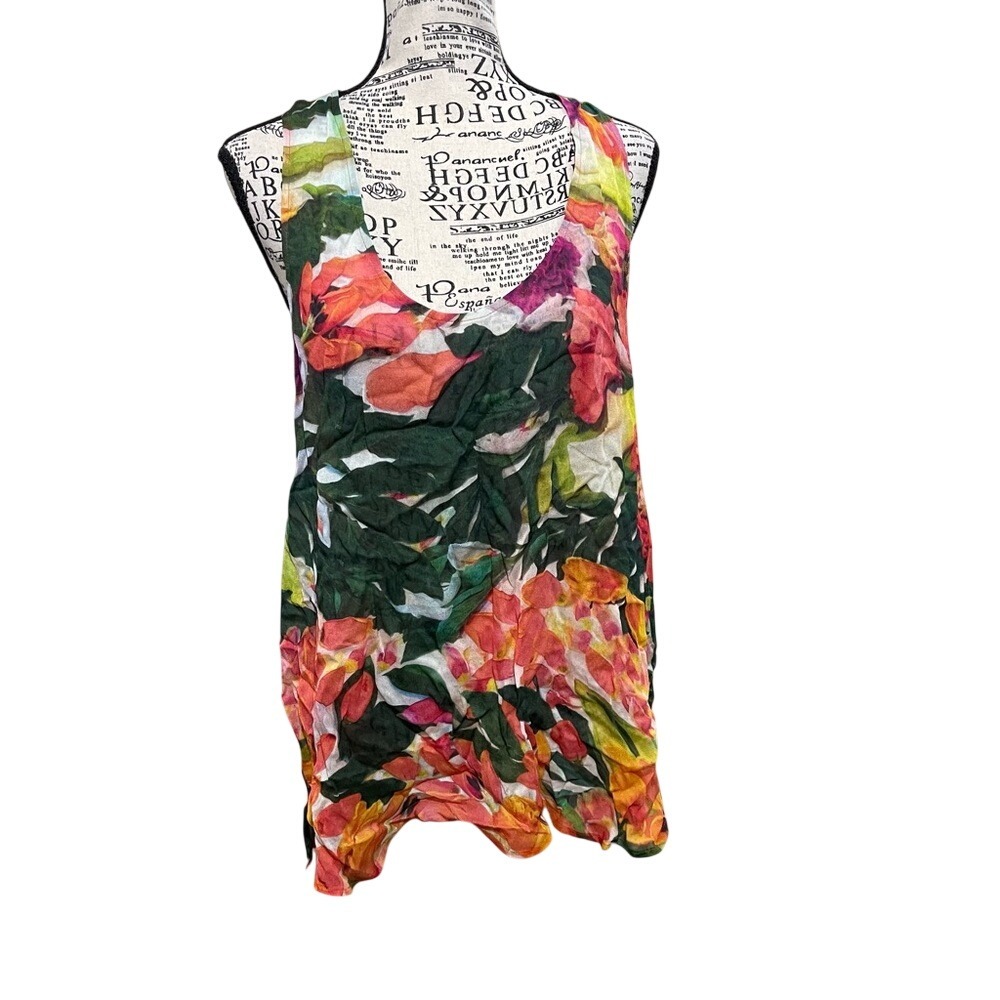 Nicole Miller Multicolor Floral Tank Top